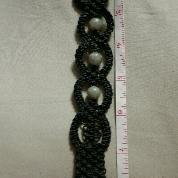 New Macrame Dark Blue/Labradorite Bracelet - Picture 2 of 6
